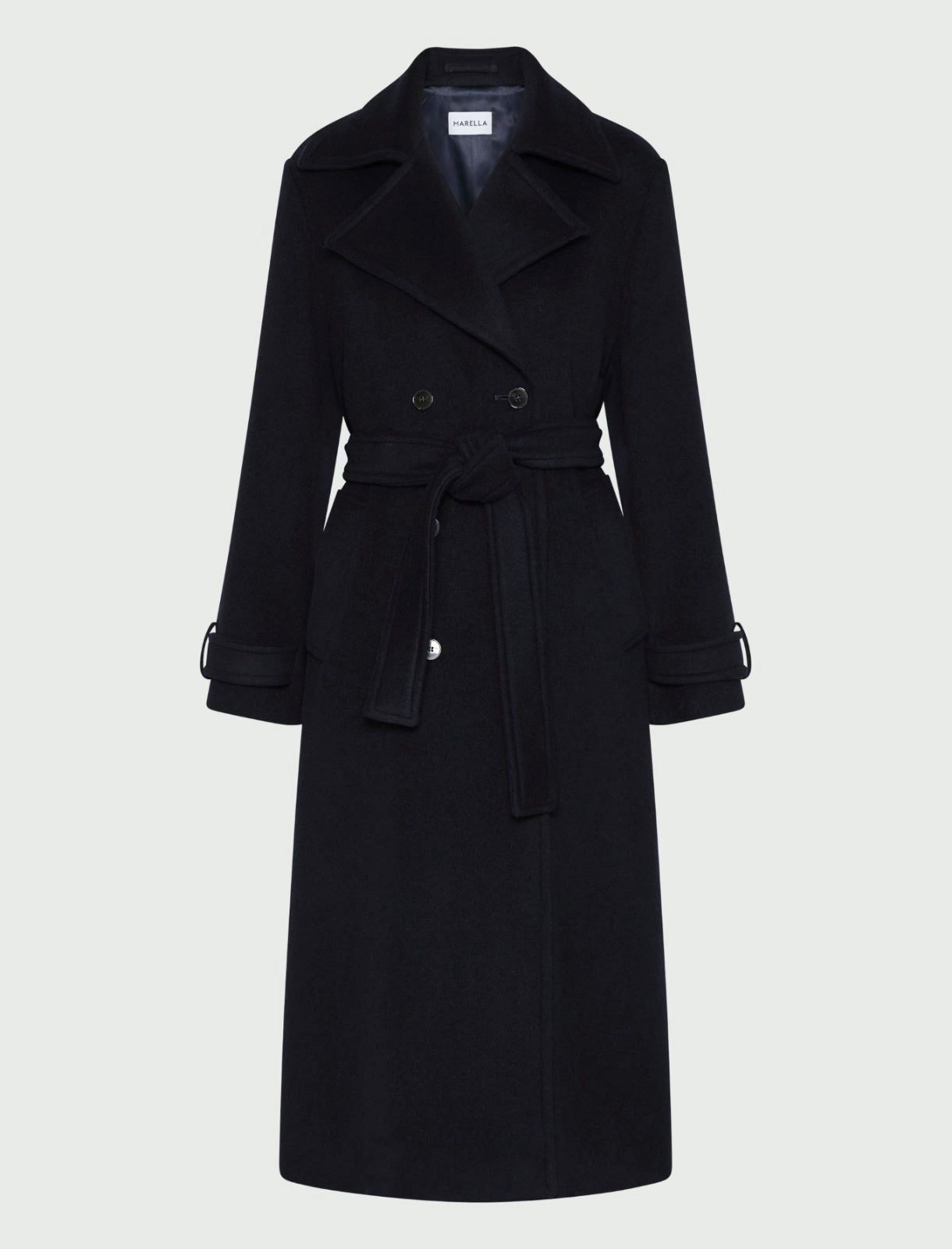 Zweireihiger Mantel mit Riegeln - NAVYBLAU Balcone