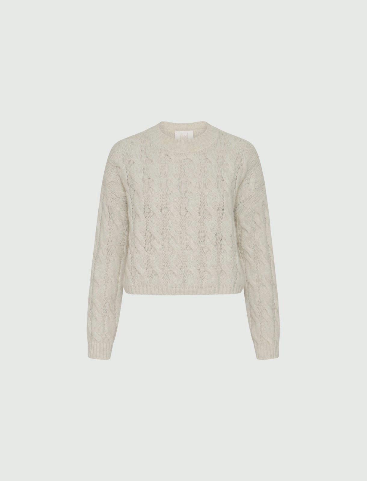 Cropped-Pullover mit Zopfmuster CLARINO