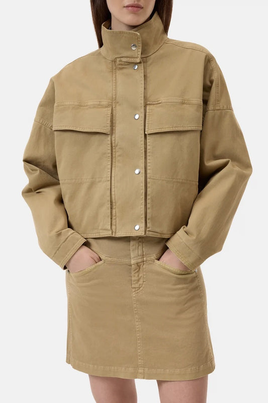 Jacke aus Baumwoll-Twill