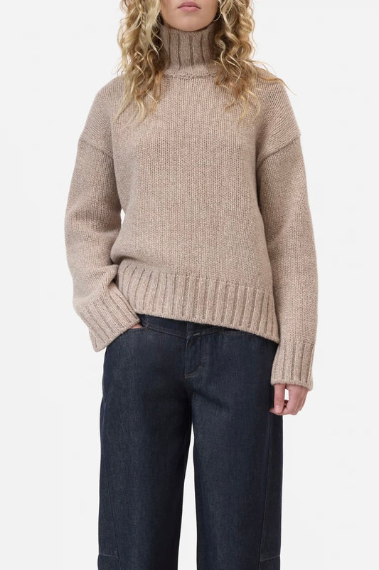Rollkragenpullover aus Wolle (2 Farben)